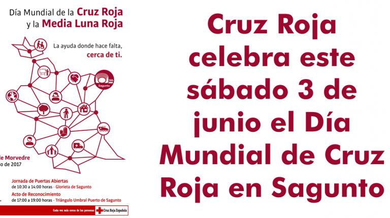 Cruz Roja celebra este sábado 3 de junio el Día Mundial de Cruz Roja en Sagunto