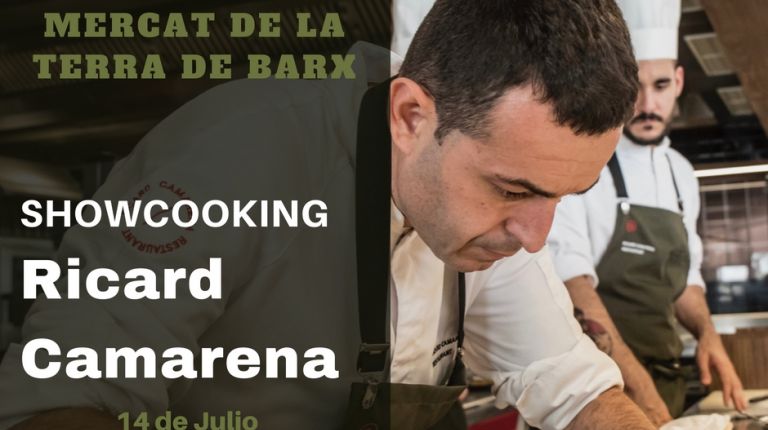 Showcooking de Ricard Camarena en la Fira de la Terra de Barx 