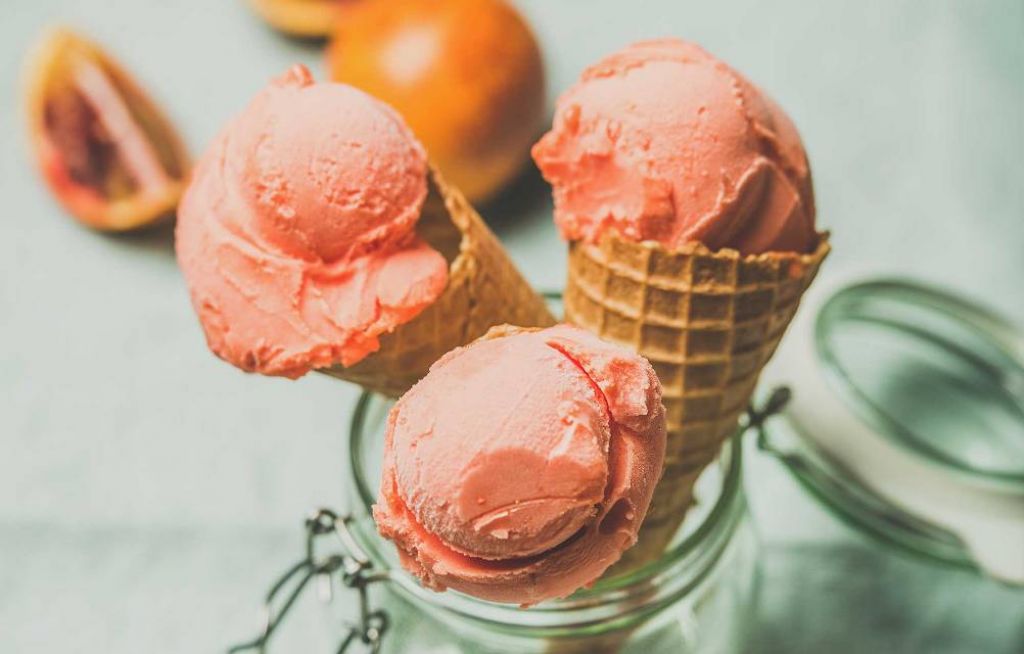 Helado de naranja casero