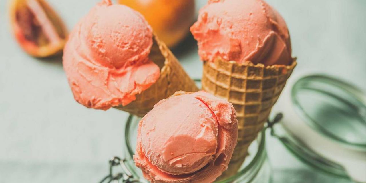 Helado de naranja casero